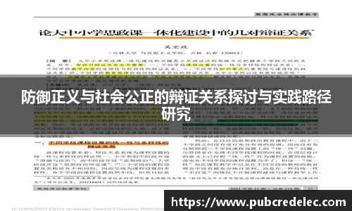 防御正义与社会公正的辩证关系探讨与实践路径研究